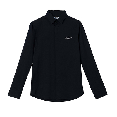 意大利4US黑色商务休闲长袖衬衫宴会婚礼