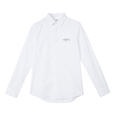 意大利4US白色商务休闲长袖衬衫轻奢优雅